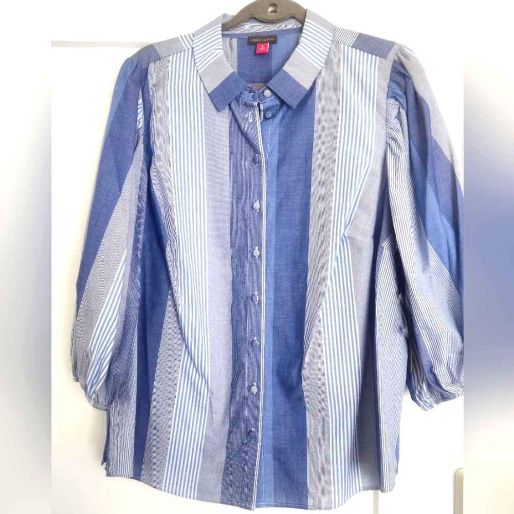 Vince camuto Ballon sleeve cotton top